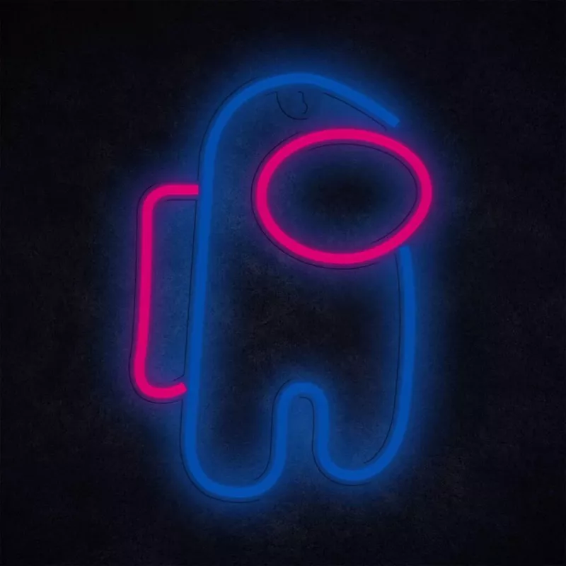 Dekoratyvinė neoninė LED lemputė MANTA SNL27BLT ASTRONAUT, kištukinė, stalinė/sieninė