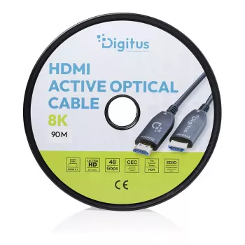 HDMI AOC hibridinis šviesolaidinis kabelis DIGITUS AK-330126-900-S, UHD 8K, 90 m