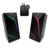 Media-tech MT3172 Black 2.0 stereo garsiakalbiai su RGB apšvietimu ir Bluetooth 5.0