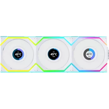Lian Li UNI FAN SL Wireless LCD ARGB 120mm Baltas 3 vnt. rinkinys