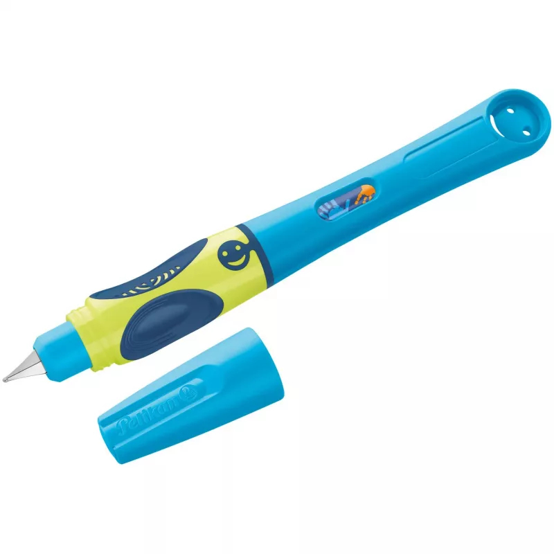 Pelikan griffix® Automatinis rašiklis dešiniarankiams - Neon Fresh Blue - mėlynas - kasečių sistema - mėlynas - plastikas - nerūdijantis plienas - dešiniarankiams (820363)