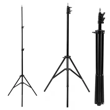 Tripod MACLEAN MC-163 lengvas reguliuojamo aukščio trikojis kameroms ir išmaniesiems telefonams, kompaktiškas sulankstomas dizainas