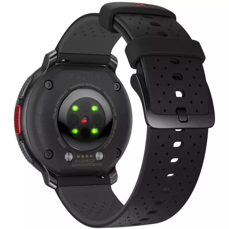 Polar Vantage V3 - Aliuminis - Sportinis laikrodis su dirželiu - Silikoninis - Ekranas 3,5 cm (1,39 colio) - 32 GB - Bluetooth - 57 g - Night Black (900108890)