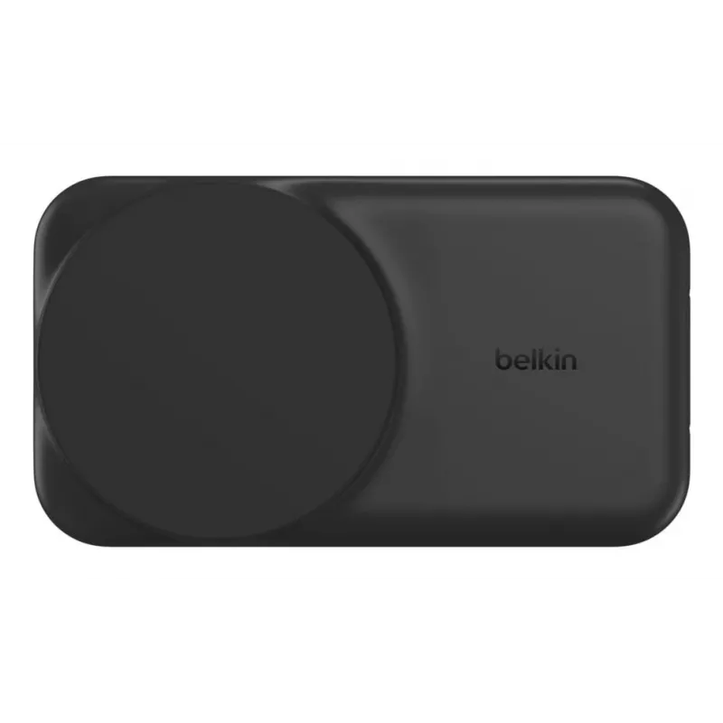 Belkin UltraCharge 25 W Qi2 2 viename lankstoma belaidžio įkrovimo stotis, juoda (WIZ038KQBK)