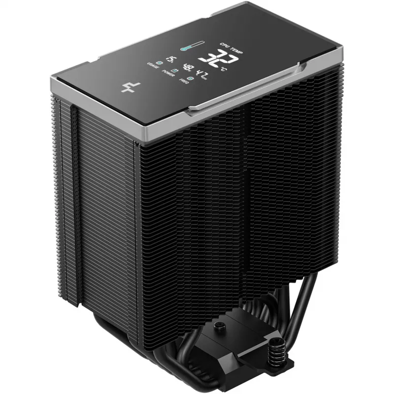 Oro aušintuvas DeepCool AK700 Digital NYX, 120 mm ventiliatorius, max. oro slėgis 5,13 mmH2O, 98×126×157 mm, juodas