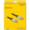 DeLOCK DisplayPort kabelis 16K 60 Hz 2 m sidabrinis metalinis