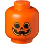 Dėžė daiktams Room Copenhagen LEGO Storage Head Pumpkin didelė oranžinė/juoda