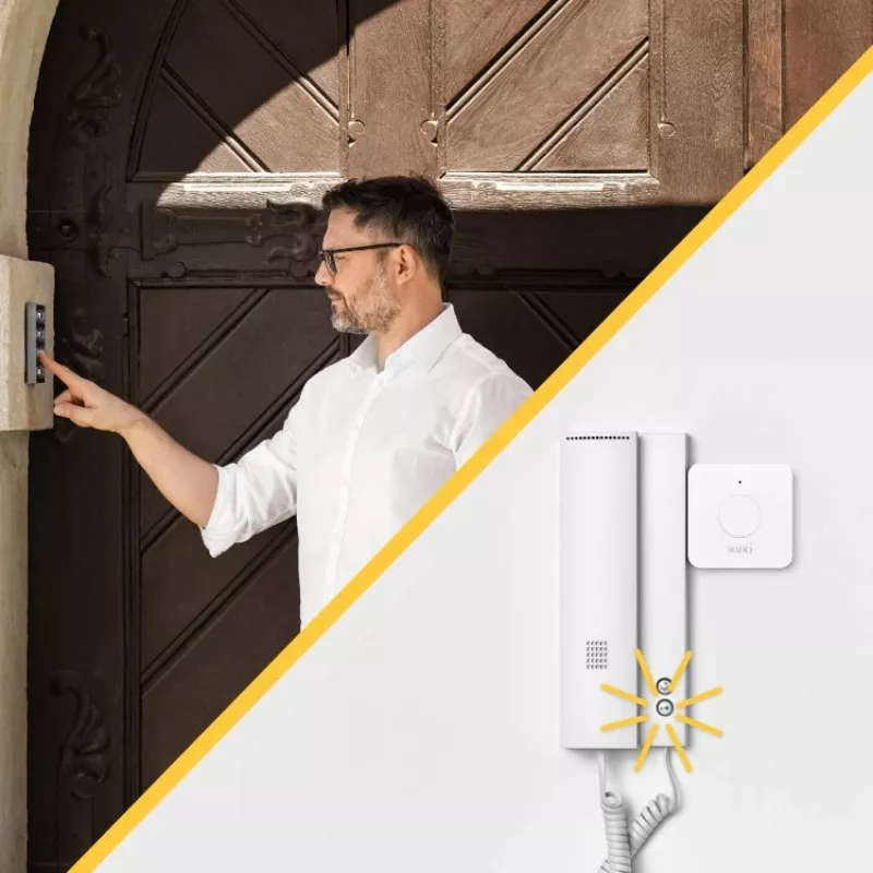 Mygtukas NUKI Opener White 70×22×70 mm, Bluetooth 5.0, suderinamas su NUKI