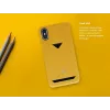 VixFox kietas apsauginis dėklas iPhone 7/8 Plus, garstyčių geltona, veganiška oda