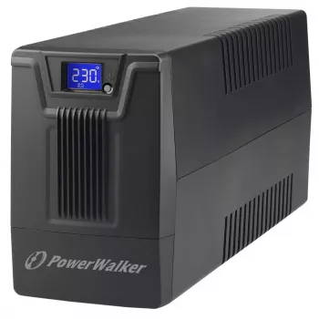Nepertraukiamo maitinimo šaltinis PowerWalker VI 800 SCL FR – Line-Interactive UPS 0,8 kVA (480 W), 2 lizdai E tipo, USB, RJ-45/RJ-11, 12V 9Ah baterija, bokštas, juodas