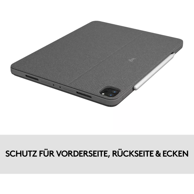 Dėklas su klaviatūra Logitech Combo Touch US iPad Pro 11 1,2,3 gen pilka