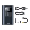 Baseus PrimeTrip VA1 padangų pripūtimo kompresorius, 75 W, 2 viename su žibintuvėliu ir 6000 mAh baterija, juodas