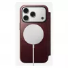 Mobiliojo telefono dėklas Nomad Modern Leather Folio, skirtas Apple iPhone 17 Pro, 6,3 colio (16 cm), odinis, bordo spalvos