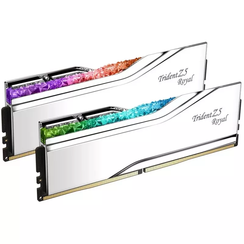 DIMM 32 GB DDR5-7600 (2x 16 GB) Dual-Kit, Arbeitsspeicher silber, F5-7600J3646G16GX2-TR5S, Trident Z5 Royal, INTEL XMP