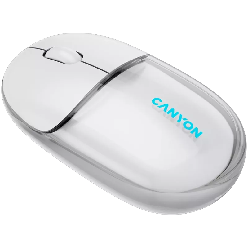 CANYON pelė OnClick 24 BT / belaidė permatoma balta