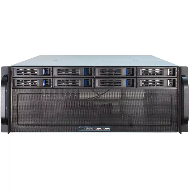 Serverinis korpusas Inter-Tech 4U-4408 Rack, juodas, sidabrinis