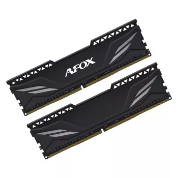 DDR4 RAM rinkinys AFOX 2×16GB 3200MHz CL16 1.35V Unbuffered (32GB, XMP2, Rank1, juodi)