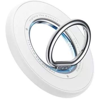 SODI dvipusis magnetinis žiedo stovas BM-350 Baltas suderinamas su MagSafe