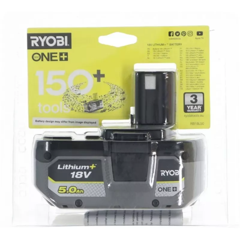 Ryobi 5133002433 RB 18L50 ONE+ 18V akumuliatorius 18 V 5,0 Ah Li-Ion