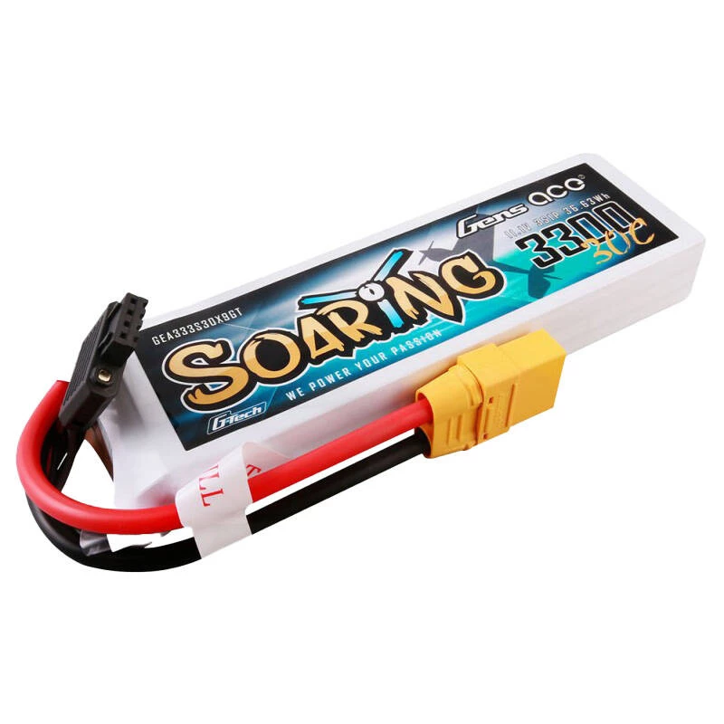 Gens Ace G-Tech Soaring 3300mAh 11.1V 30C 3S1P LiPo akumuliatorius su XT90 jungtimi