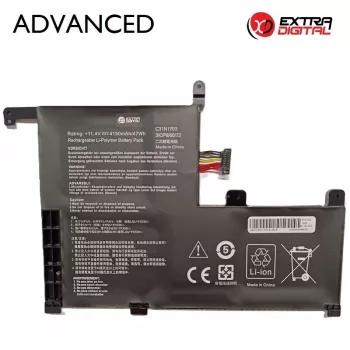 Baterija nešiojamam kompiuteriui Extra Digital NB432349, skirta Asus C31N1703, 4150 mAh, 47 Wh, 11.4 V