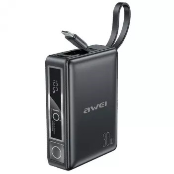 Powerbank 10000mAh 30W P87K su integruotu USB-C