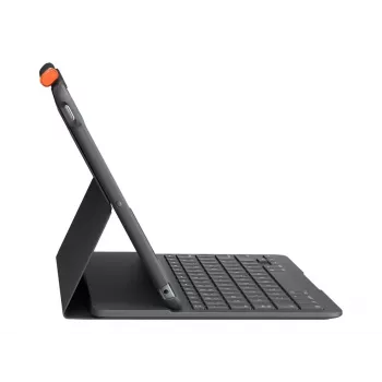 Logitech Slim Folio pilka Bluetooth QWERTZ šveicariška klaviatūra, skirta iPad