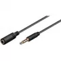 Wentronic Goobay 3,5 mm garso ilginimo laidas, juodas, 0,5 m – 3,5 mm kištukas (4 kontaktai, stereo) > 3,5 mm lizdas (4 kontaktai, stereo) (62476)