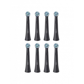 Oral-B iO Ultimate Clean keičiamos dantų šepetėlio galvutės, juodos, 8 vnt.