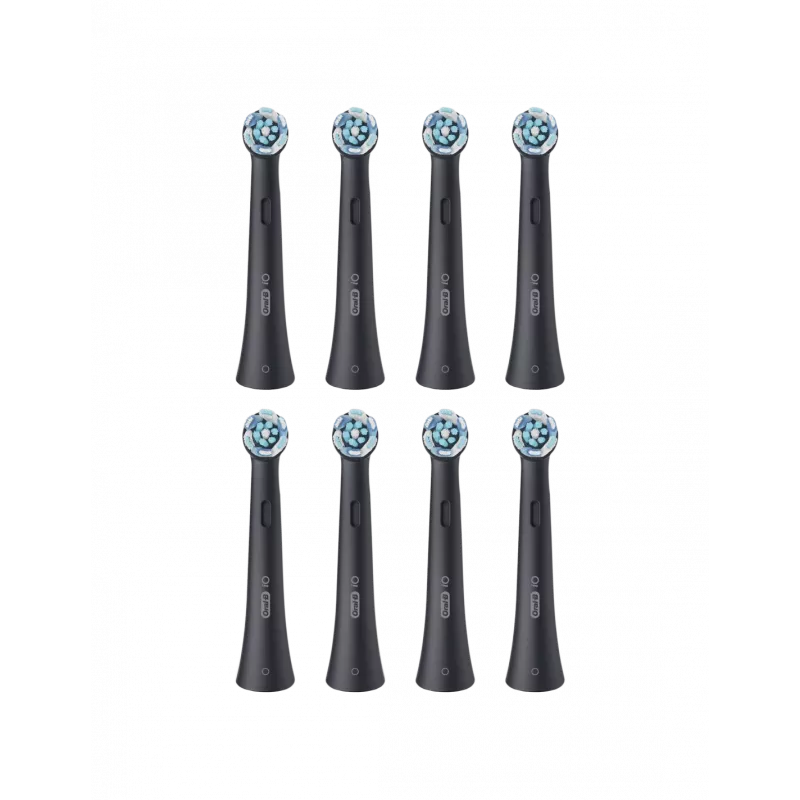 Oral-B iO Ultimate Clean keičiamos dantų šepetėlio galvutės, juodos, 8 vnt.