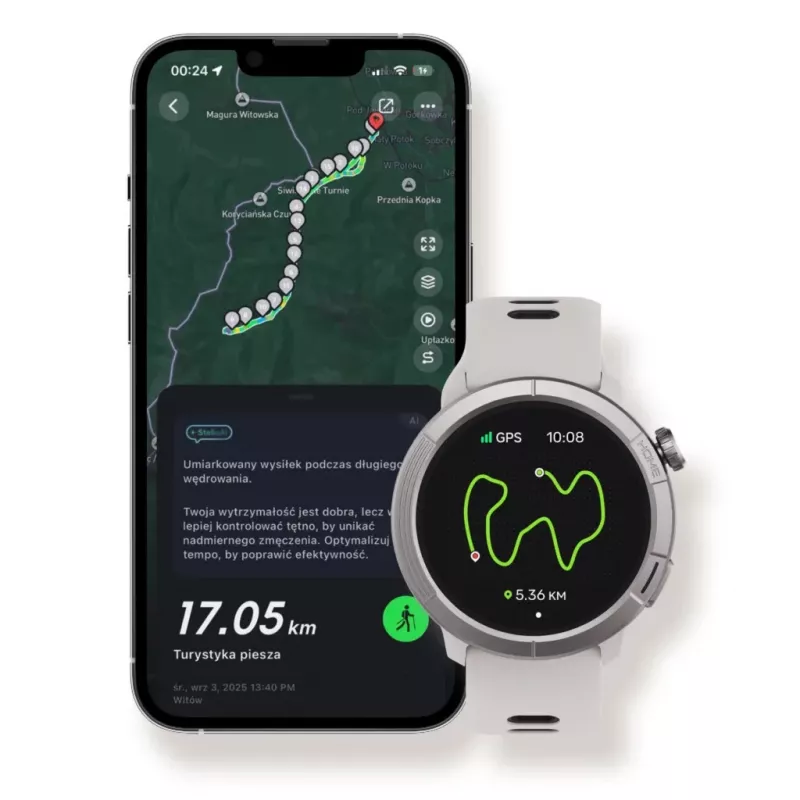 Stelio Activ Pro GPS STSWA102TN išmanusis laikrodis, 46 mm titano korpusas