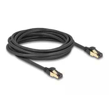 DeLOCK RJ45 Cat.6A S/FTP tinklo kabelis, vyras-vyras, 5 m, juodas