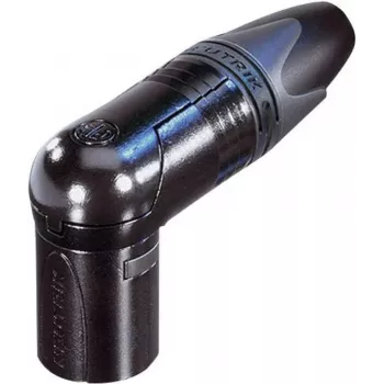 Neutrik NC3MRX-B XLR kištukas, 3 kontaktai, juodas, kampuotas
