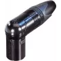 Neutrik NC3MRX-B XLR kištukas, 3 kontaktai, juodas, kampuotas