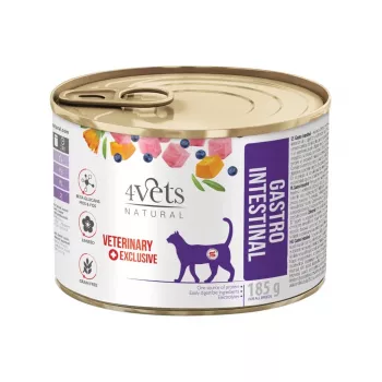 4VETS Natural Gastro Intestinal Cat šlapias ėdalas katėms - 185 g