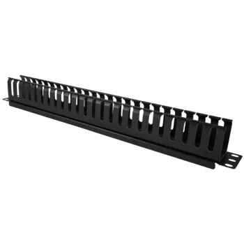 Dėžutė kabeliams Alantec PK008 sieninis organizatorius 1U juoda metalas/plastikas