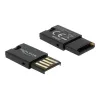 DeLOCK USB 2.0 kortelių skaitytuvas, juodas, MicroSD / MicroSDHC / MicroSDXC, 480 Mbit/s