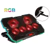 6 ventiliatorių VORTEX RGB nešiojamojo kompiuterio aušinimo padėklas