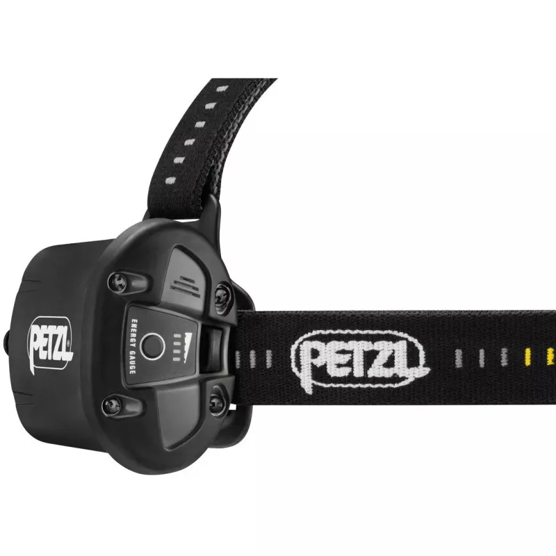 Priekinė lemputė su galvos juosta Petzl Duo S juoda geltona