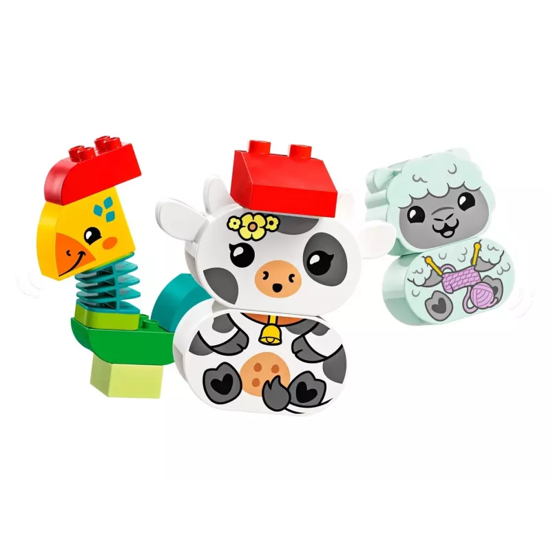 Konstruktorius LEGO DUPLO Gyvūnų traukinukas 10412 — 19 dalių, nuo 1,5 metų