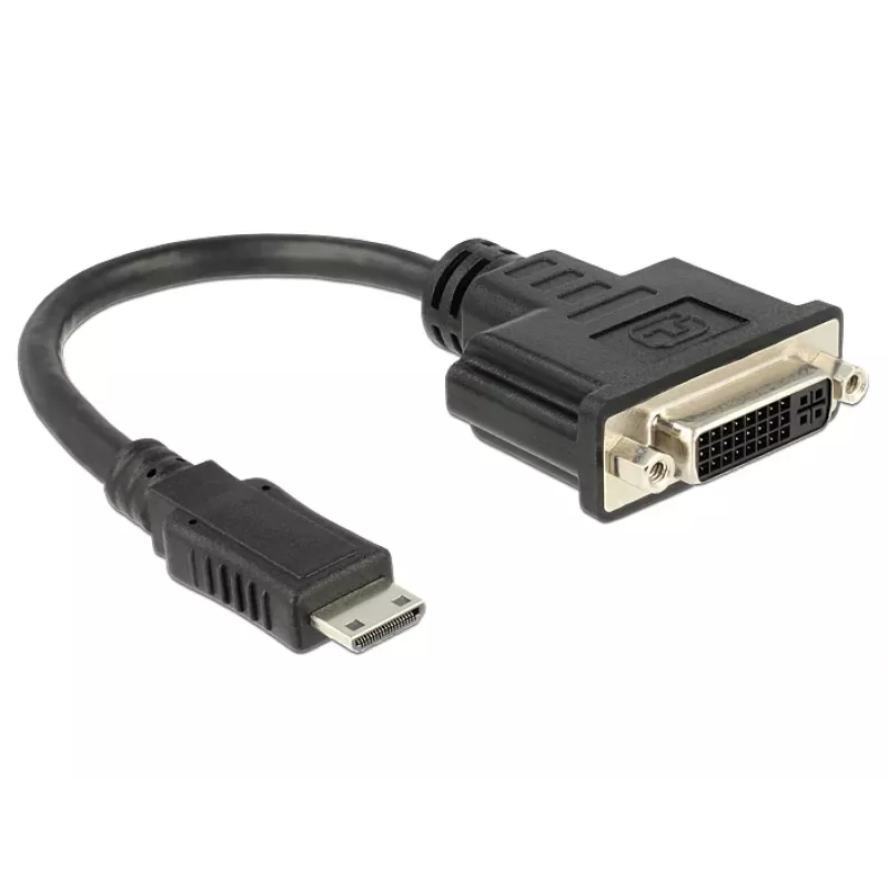 Vaizdo kabelio adapteris DeLOCK 65564 0,2 m HDMI Type C DVI-D Juodas