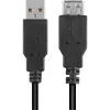 USB 2.0 ilginimo laidas, USB-A kištukas > USB-A lizdas (juodas, 3,0 metro, dvigubai ekranuotas)