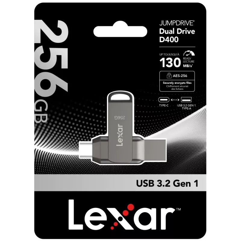 Lexar 256 GB USB 3.2 Gen 1 (USB Type-C / Type-A) atmintukas LJDD400256G-BNQNG