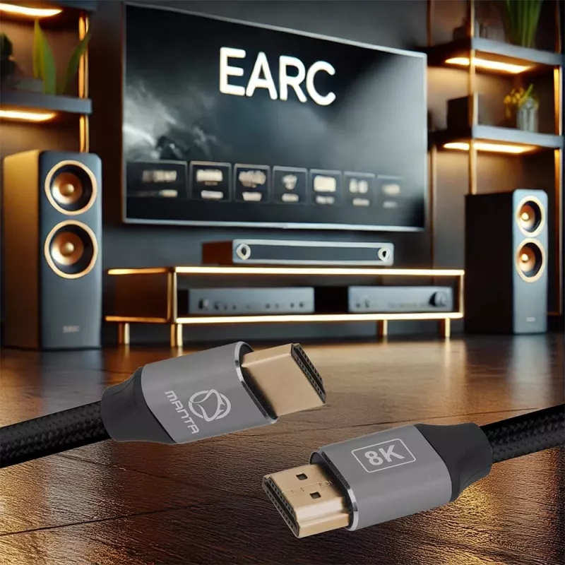 HDMI kabelis MANTA HDMI-3MC 3 m – palaiko 8K raišką