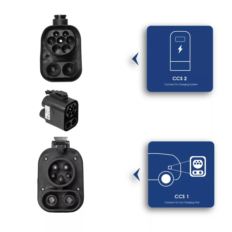 Akyga AK-SC-E19 CCS2 / CCS1 kompaktiškas EV įkrovimo adapteris ES 250A