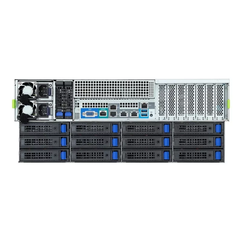 4U stovo serveris GIGABYTE S453-S70-AAV1 — dviejų lizdų LGA4677, DDR5, 16 DIMM, 38x 2,5 colio/M.2, 1600W perteklinis maitinimo šaltinis (80 PLUS Titanium)