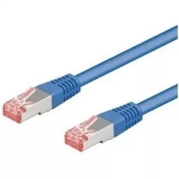 Wentronic Goobay CAT 6 jungiamasis kabelis, S/FTP (PiMF), mėlynas, 0,5 m - CCA vario lydinys (95462)