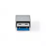 Nedis USB-A adapteris USB 3.2 Gen 1 | USB-A kištukas | USB-C™ lizdas | 5 Gbps | nikeliuotas | juodas | Dėžutė (CCGB60925GY)