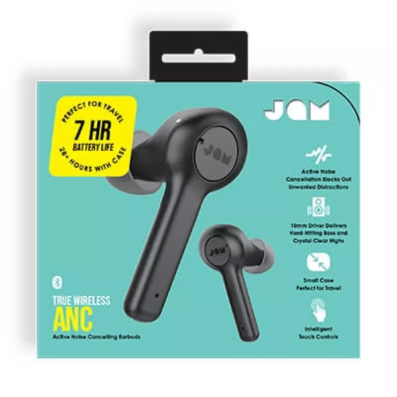 „Jam Earbuds TWS ANC“ belaidės ausinės, juodos