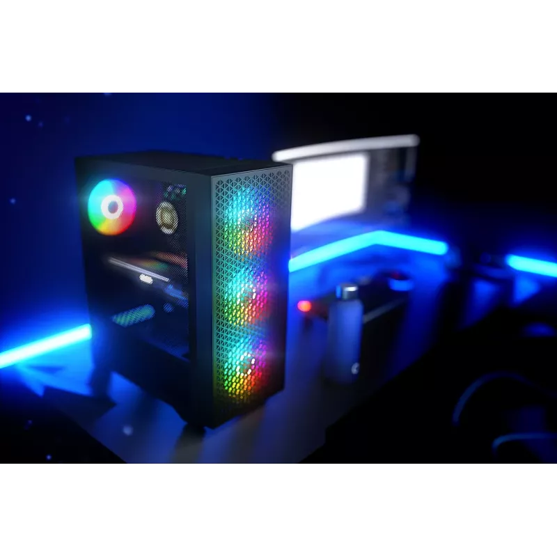 Korpusas Logic DART PRO ARGB MIDI USB-C Juodas
